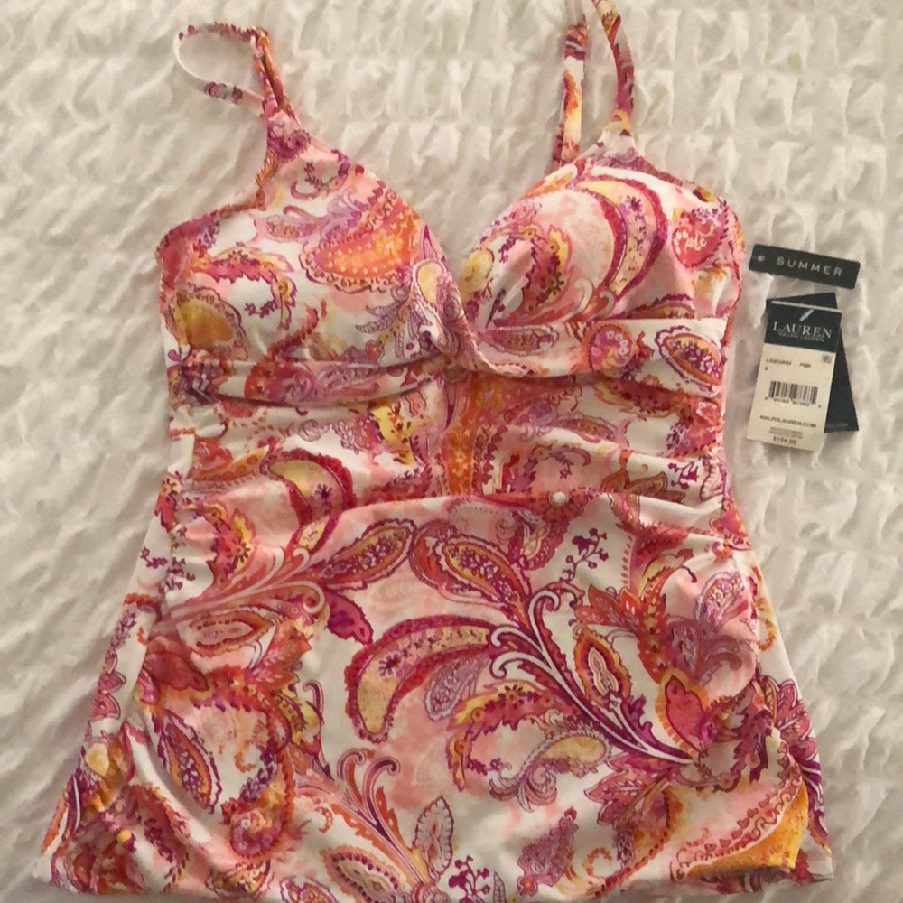 Ralph Lauren Fiesta Paisley underwire Tankini - Picture 4 of 8